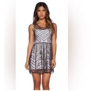 Free People Black and White Mini Dress